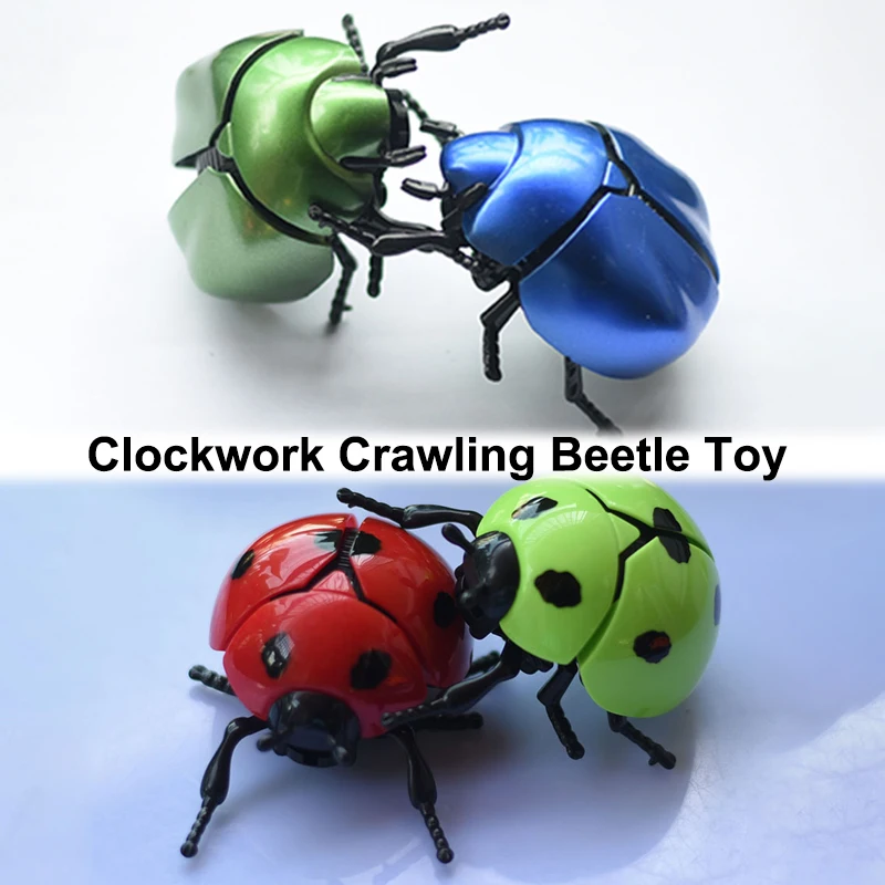 1/4PCS Prankster Animated Insect Toy Model Wind Up Beetle Bionic Toys Scarab Beetle Children's Plastic Animals Wind Up Toy