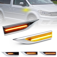 For VW Transporter T6 Multivan 2016-2019 Clear & Smoked Lens LED Side Marker Lamp Amber Fender Turn Signal Lights