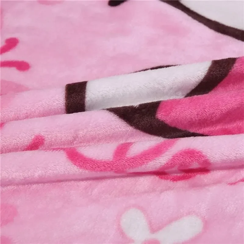 Hello Kitty Soft Fluffy Blanket Sanrio Cartoon Cute Plush Kawaii Blanket Perfect for Girls Multifunctional Blanket Birthday Gift