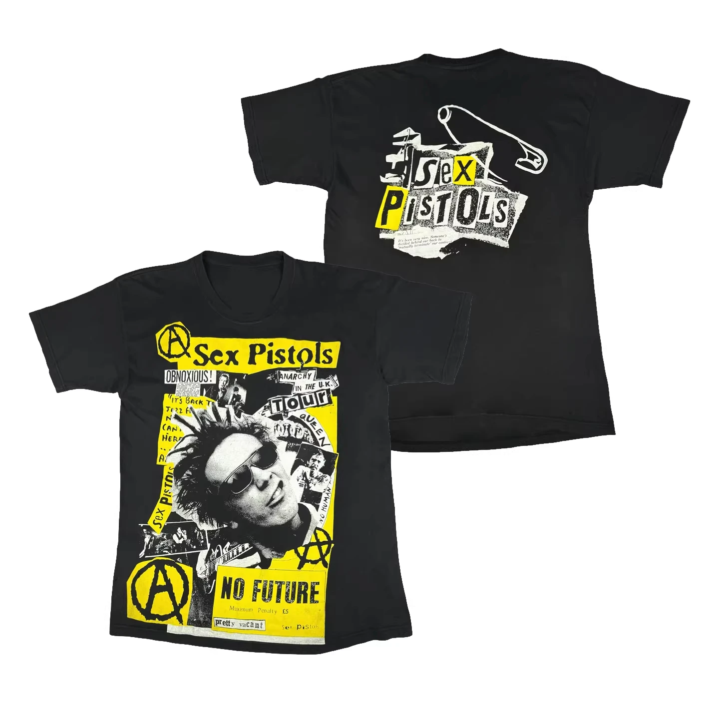 Rare Summer on The New Sex Pistols Punk Rock European and American Fashion Brand Cotton Loose Men Short-sleeved T-shirt