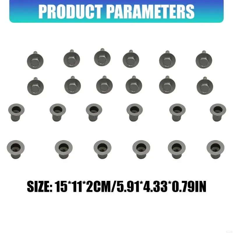 M76E-Seitenstufen-Montage-Hardware-Set 68044460AA, Stahl-Trittbrettbolzen und Gewindeeinsatzsatz für fahrzeugspezifische – Detail 6