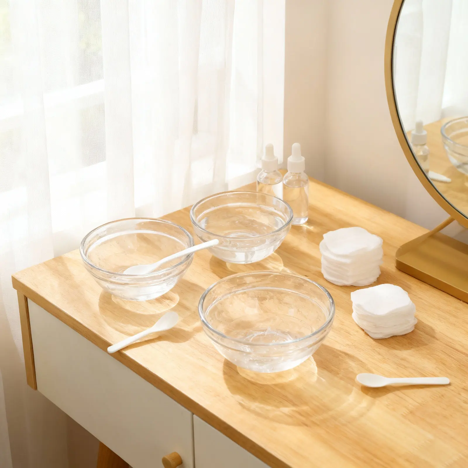 1 Set Glass Facial Mask Mixing Bowls DIY Stirring Bowl Beauty Tool Essential Oil Salon Spa DIY Stirring Bowl