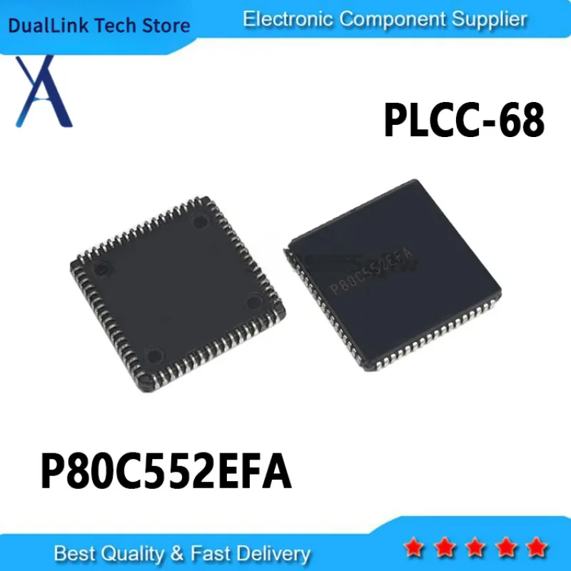 

10PCS New and Original P80C552 80C552 P80C552EFA PLCC-68