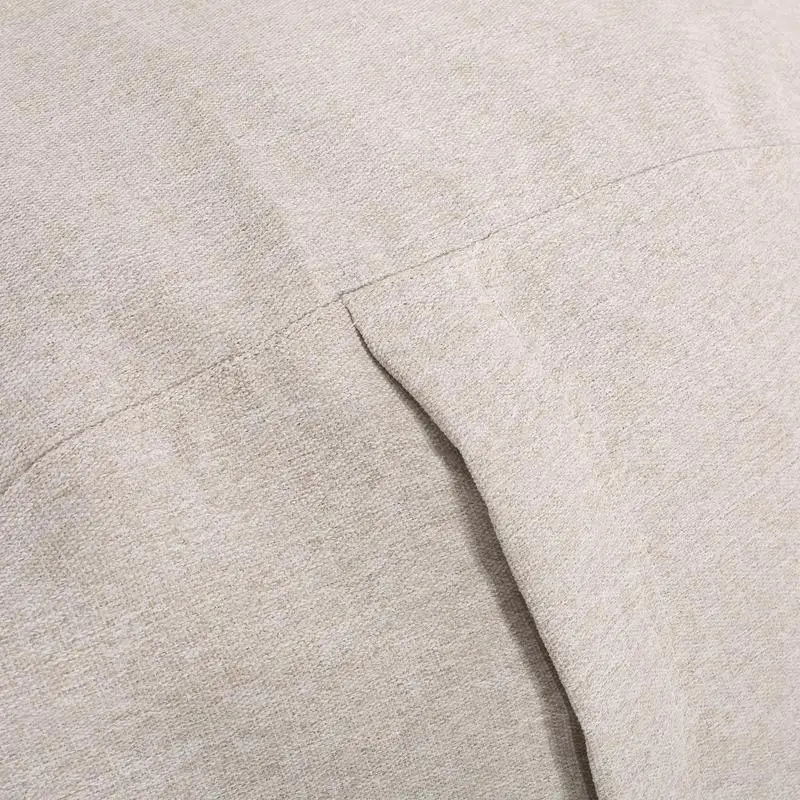 6.5ft Striped Cylindrical Bean Bag, Natural Color with Light Brown Stripes for Relaxation and Comfort