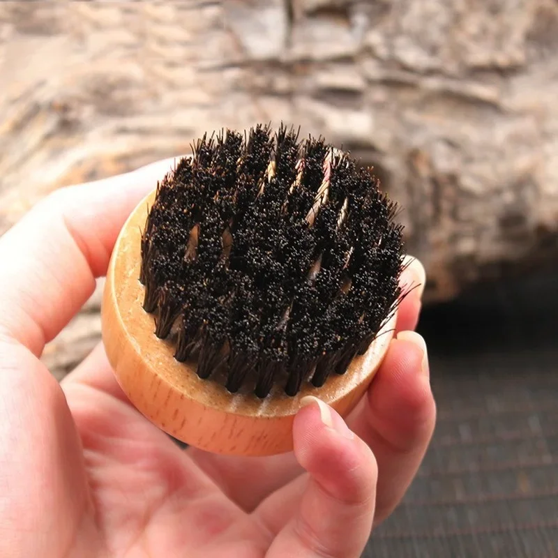 Natural Boar Bristle Beard Brush for Men Bamboo Face Massage That Works Wonders To Comb Beards and Mustache Drop Shipping