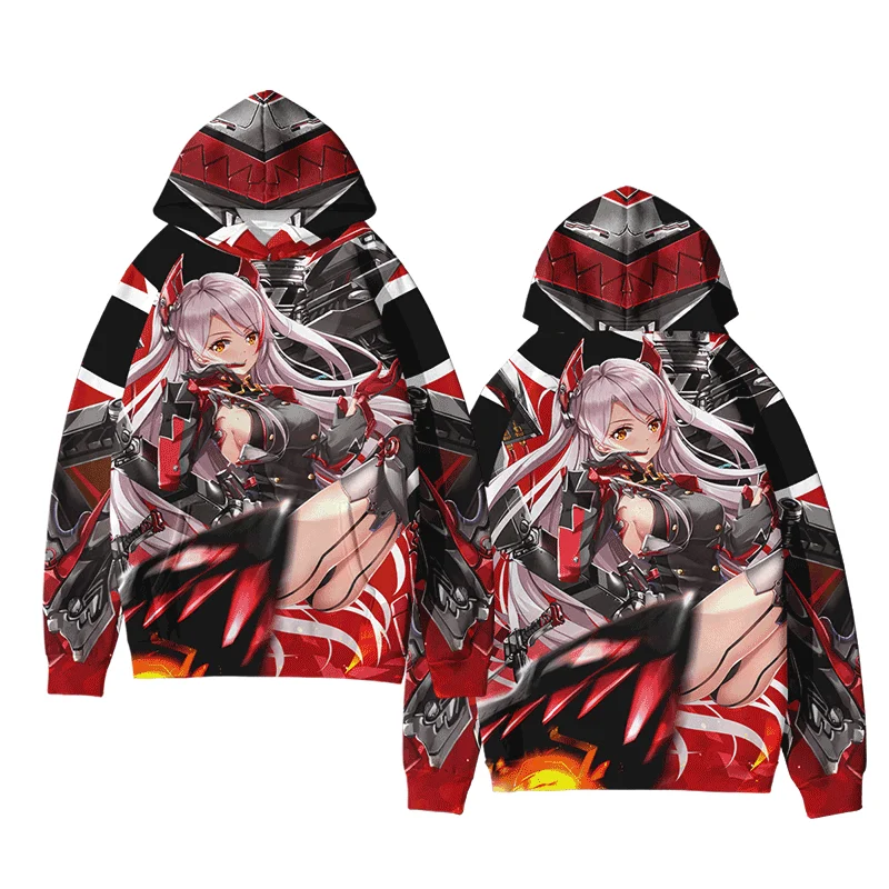 New Game Azur Lane All Role Playing Hoodie 3D Print Men Women Anime Sweatshirt Pullover Autumn/Winter Hoodies Y2k Tracksuit Coat