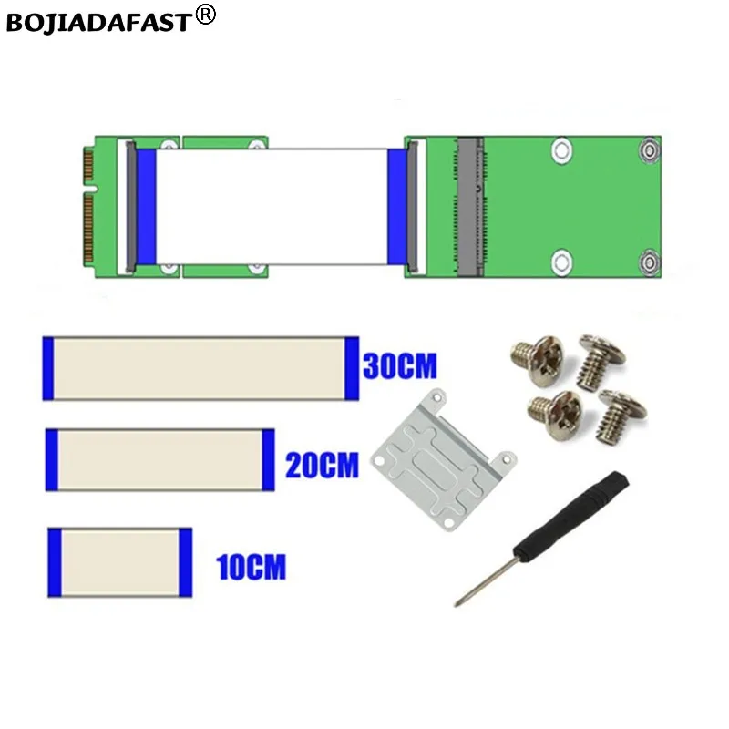 Mini PCI-E To MPCIe Wireless Module Adapter + Flexible FPC Cable for Wifi Card / 3G 4G LTE WWAN Modem