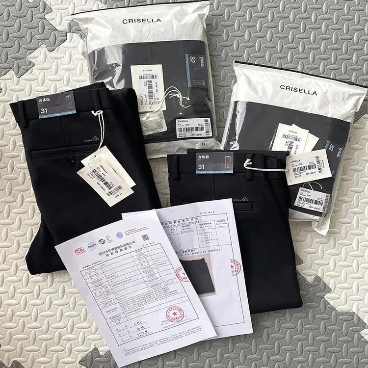 

Thiened Cosite Busin Straight Leg Pants Winter Warm Nylon Men's Casual Trousers Original Paaging au Order