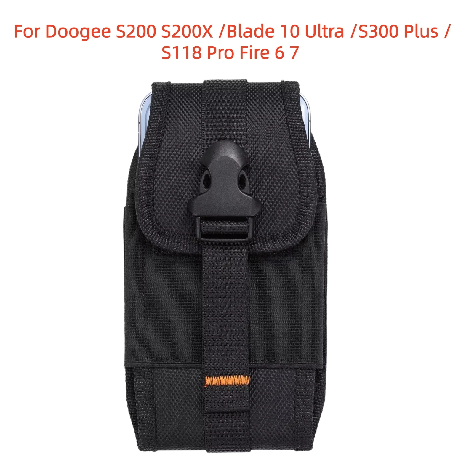 Универсальный поясной чехол-кошелек для телефонов Doogee S200, S300 Plus, S118 Pro, Fire 6, 7 (от 6.9 до 7.3 дюймов)