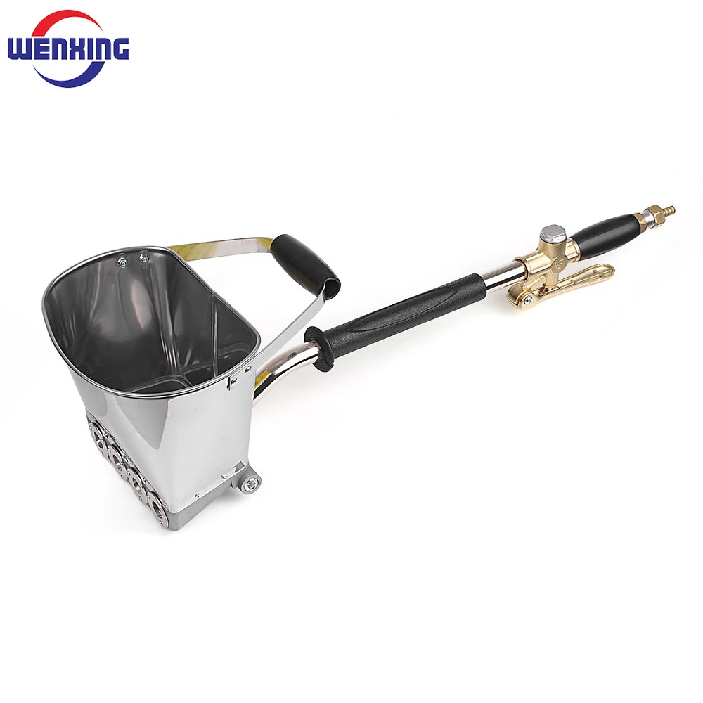 WENXING Spray Gun for Painting Walls Cement Mortar Sprayer Plaster Hopper Gun Render Sprayer Hopper Bucket Gypsum Gun