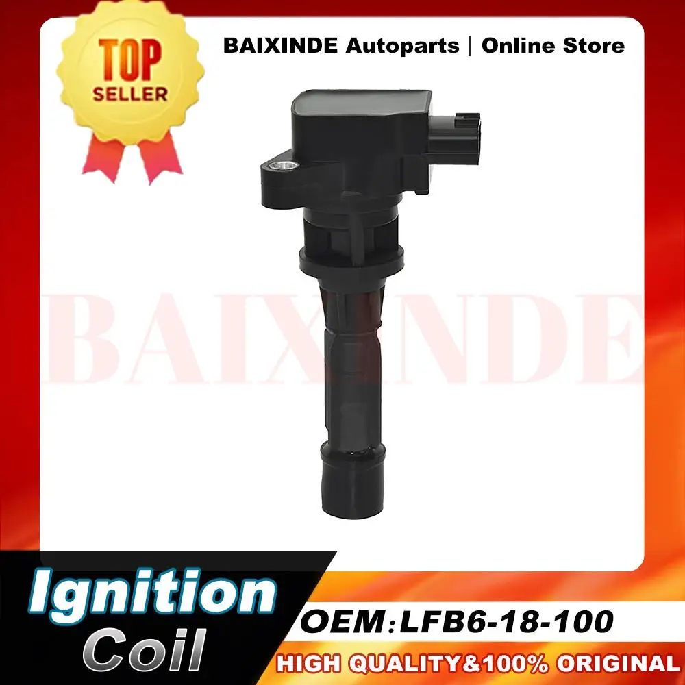

1/4PCS Ignition Coil 6M8G-12A366 For 2006-2013 Mazda 3 6 CX-7 I4 LFB6-18-100