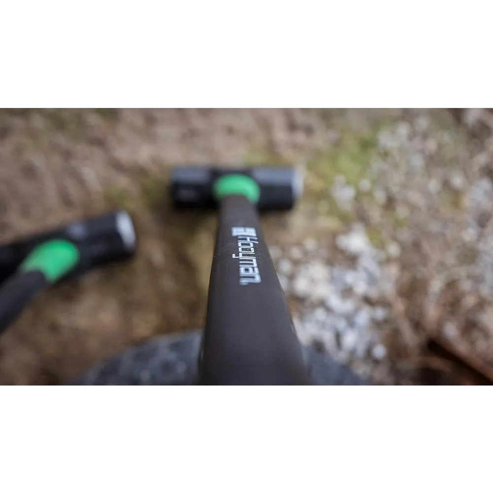 ชุดค้อนตีเหล็กและค้อนหัวตอกแบบมีด้ามจับตามหลักสรีรศาสตร์สำหรับงานก่อสร้างหนัก พร้อมแกนไฟเบอร์กลาสและเหล็กความแข็งแรงสูง