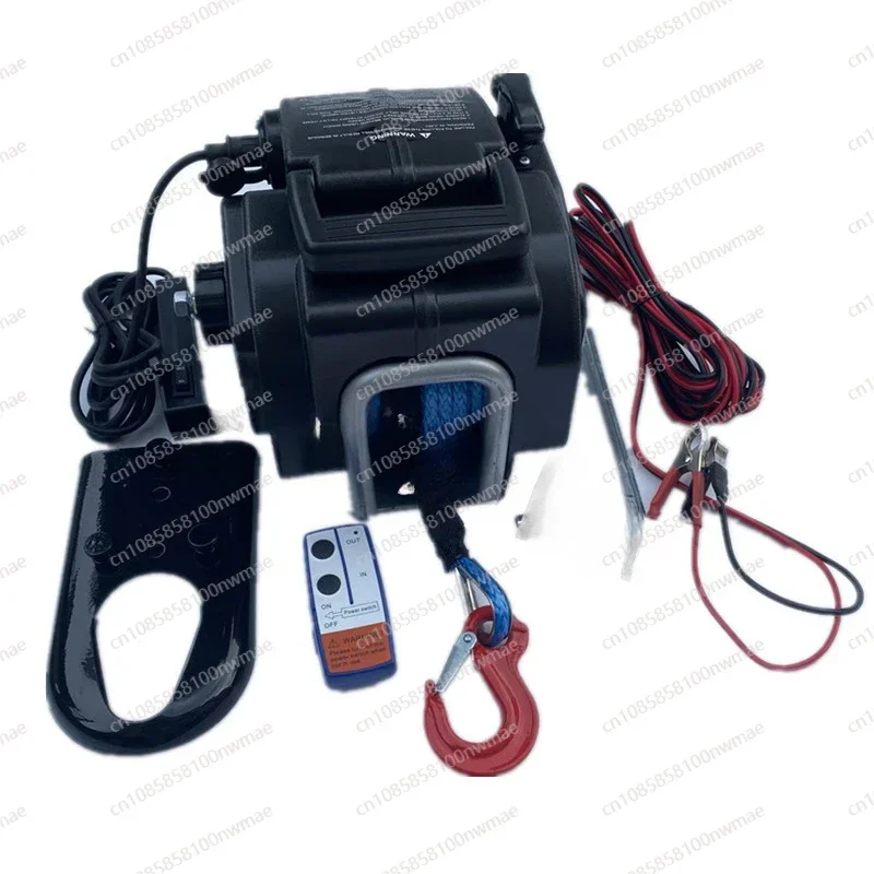 Portable Electric Winch 5000 Pounds Remote Towing Hitch Truck Trailer Boat 12V Winch Traction Hoist