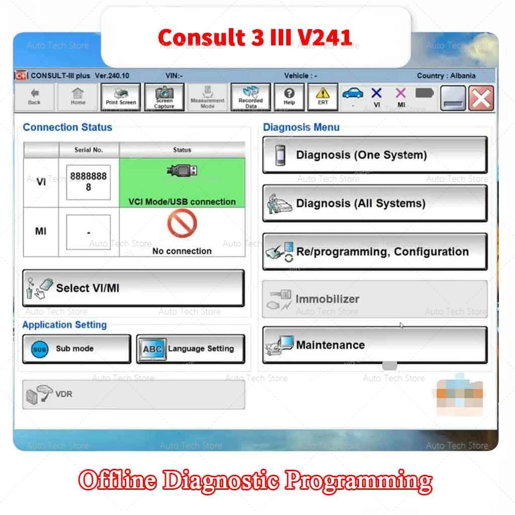 

2025 Consult 3 Ⅲ Plus V241 Diagnostic Software 226 Offline Programming
