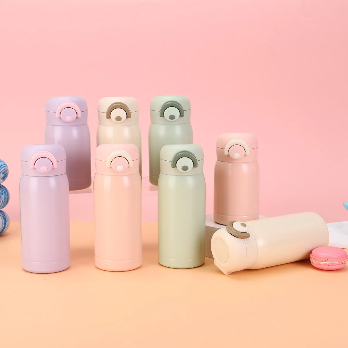 New Mini Pocket Cup 304 Stainless Steel Household Vacuum Flask Outdoor Vacuum Portable Lock Pocket Cup Student Bounce Cup