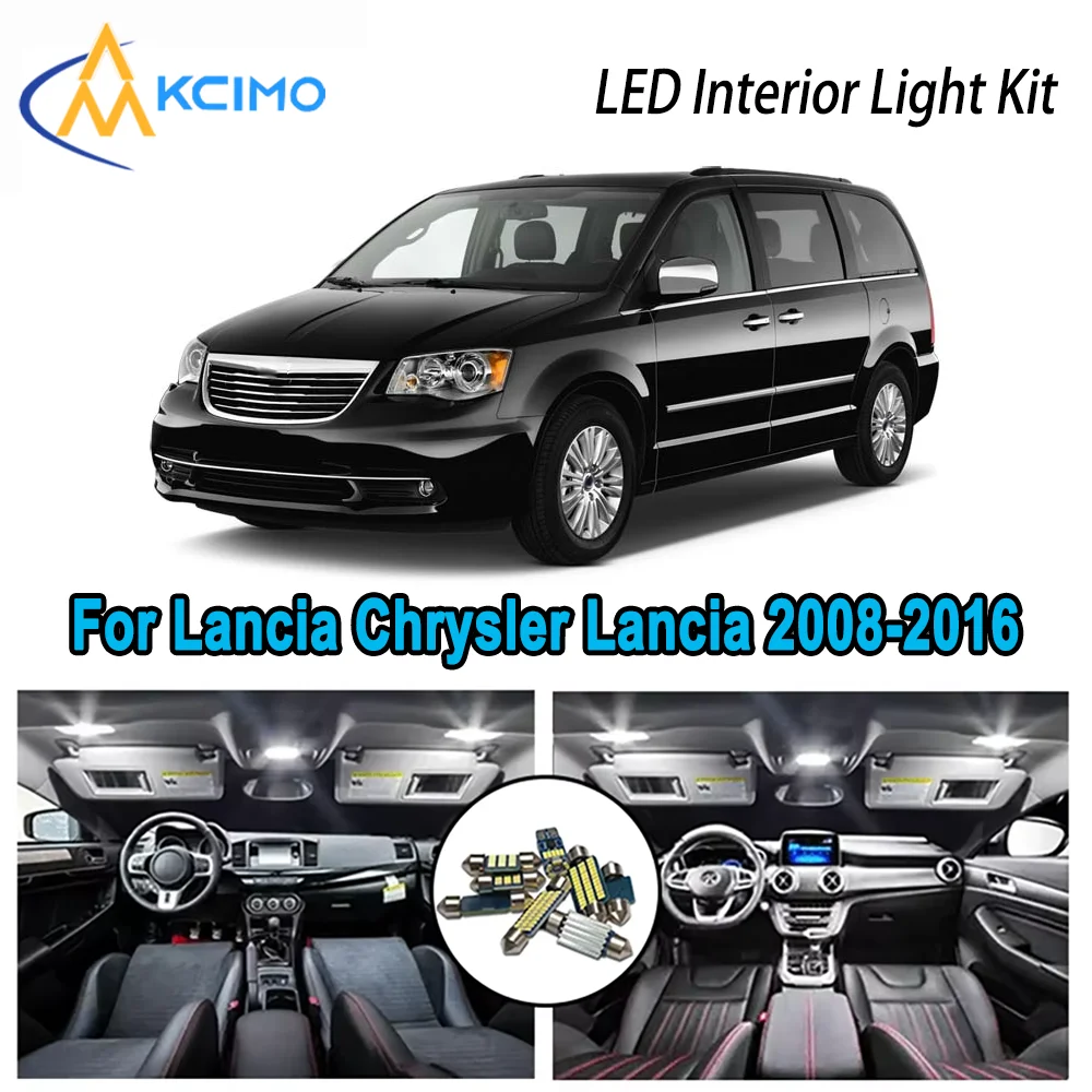 

High-Quality LED Interior Kit for Lancia Chrysler Lancia Grand Voyager 2008-2016 2009 Error-Free Dome Map Trunk Automotive Lamps