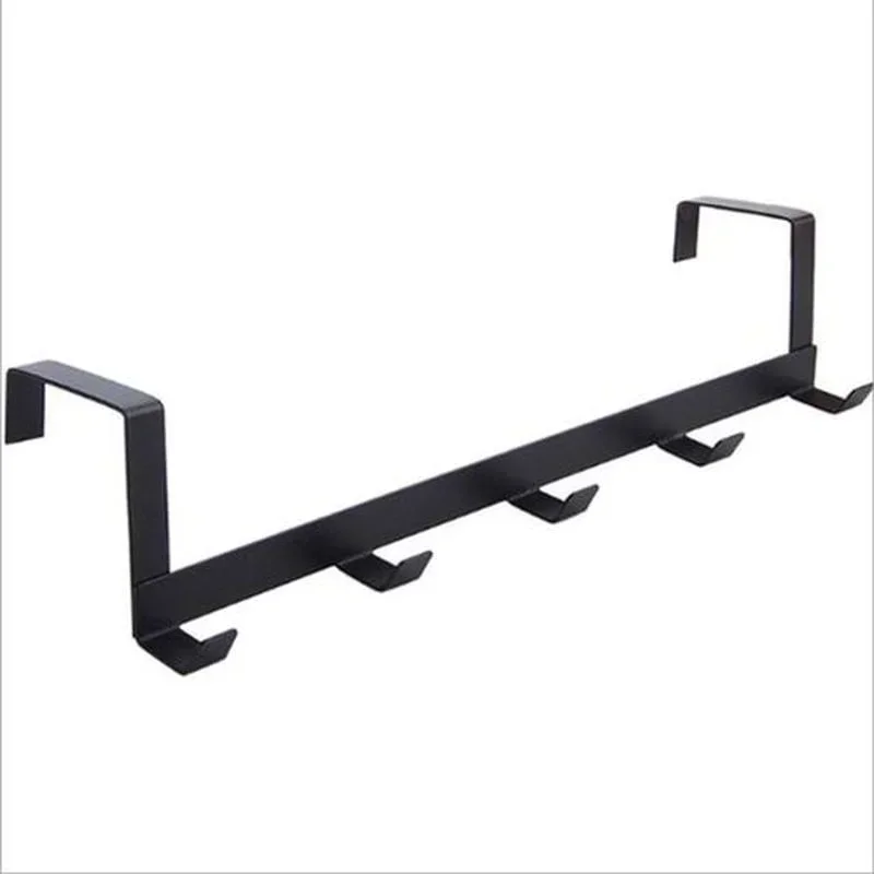 Hook Behind The Door Punch-free Five-row Wrought Iron Clothes Bag Hook Large Load-bearing Hat Sundries Storage Rack image 5