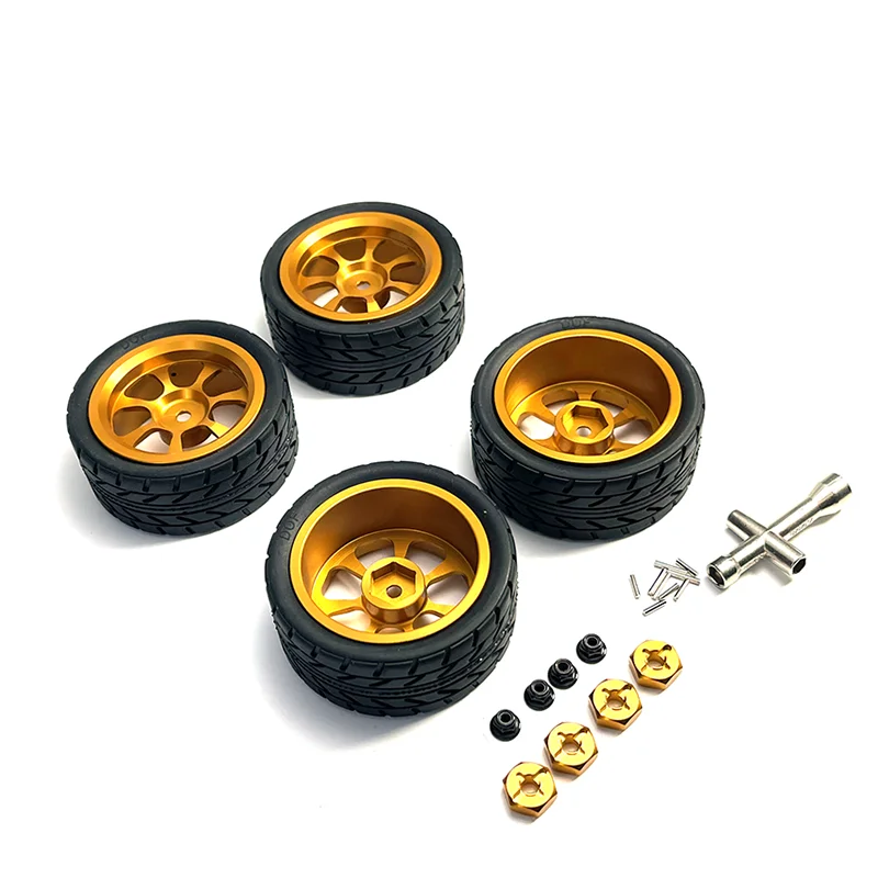 Suitable for Wltoys 1:12 1:14 1:18 RC car accessories 124016 124017 124018 124019 144001 A959 and other metal upgrade Wheels