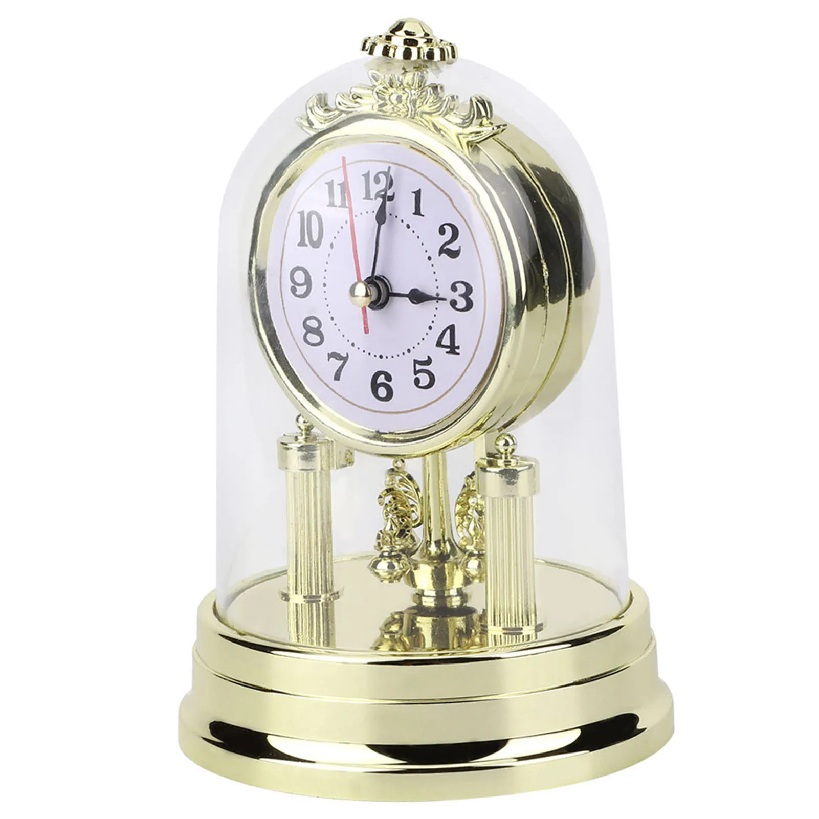 Europäische Retro-Stil Wohnzimmeruhr Antike Stille Tischuhr Home Decor