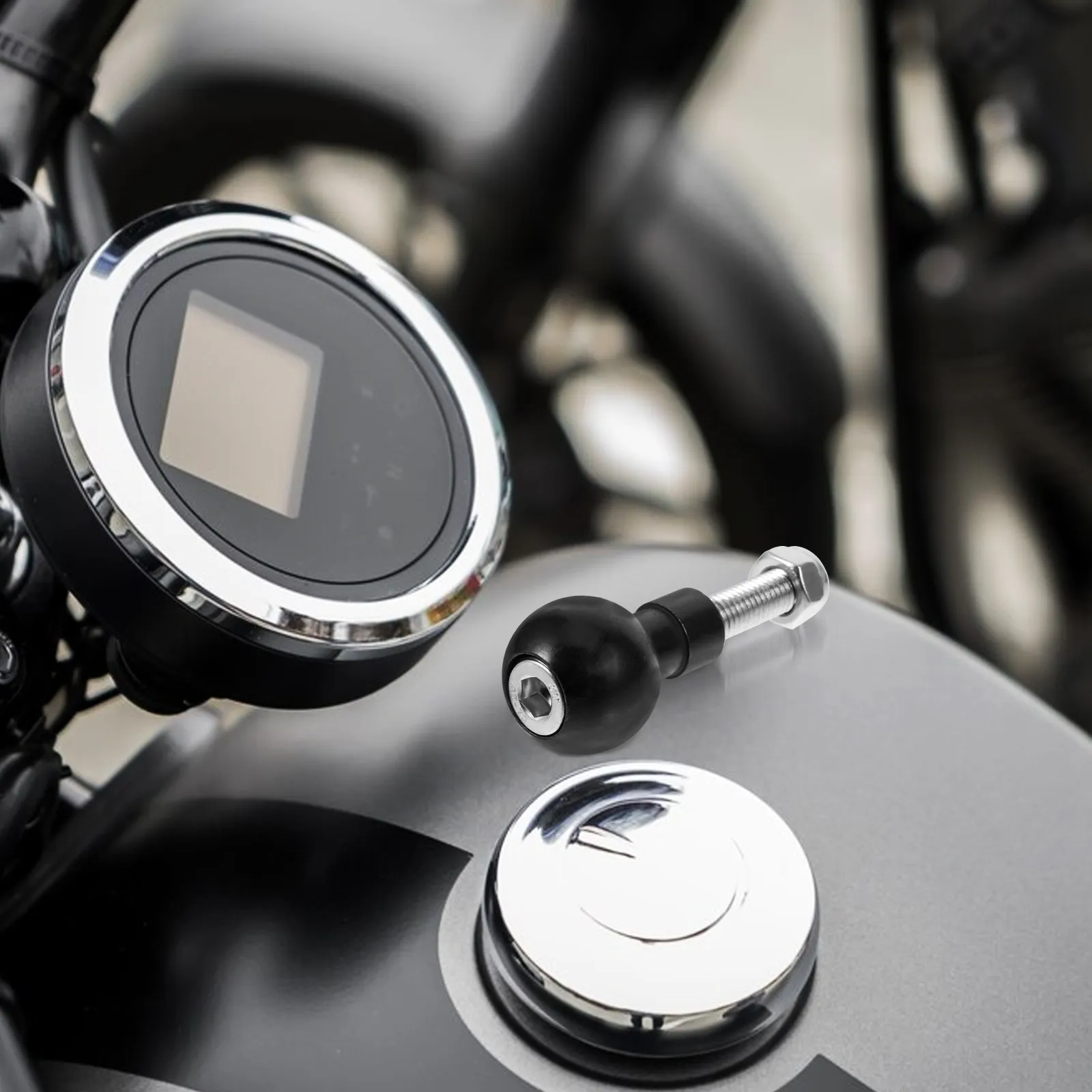 

Motorcycle Handlebar Clamp Base Solid Durable Ball Head Adjustable 360 Degree Rotation Fixed Ball Holder Bolt Bracket Accessory