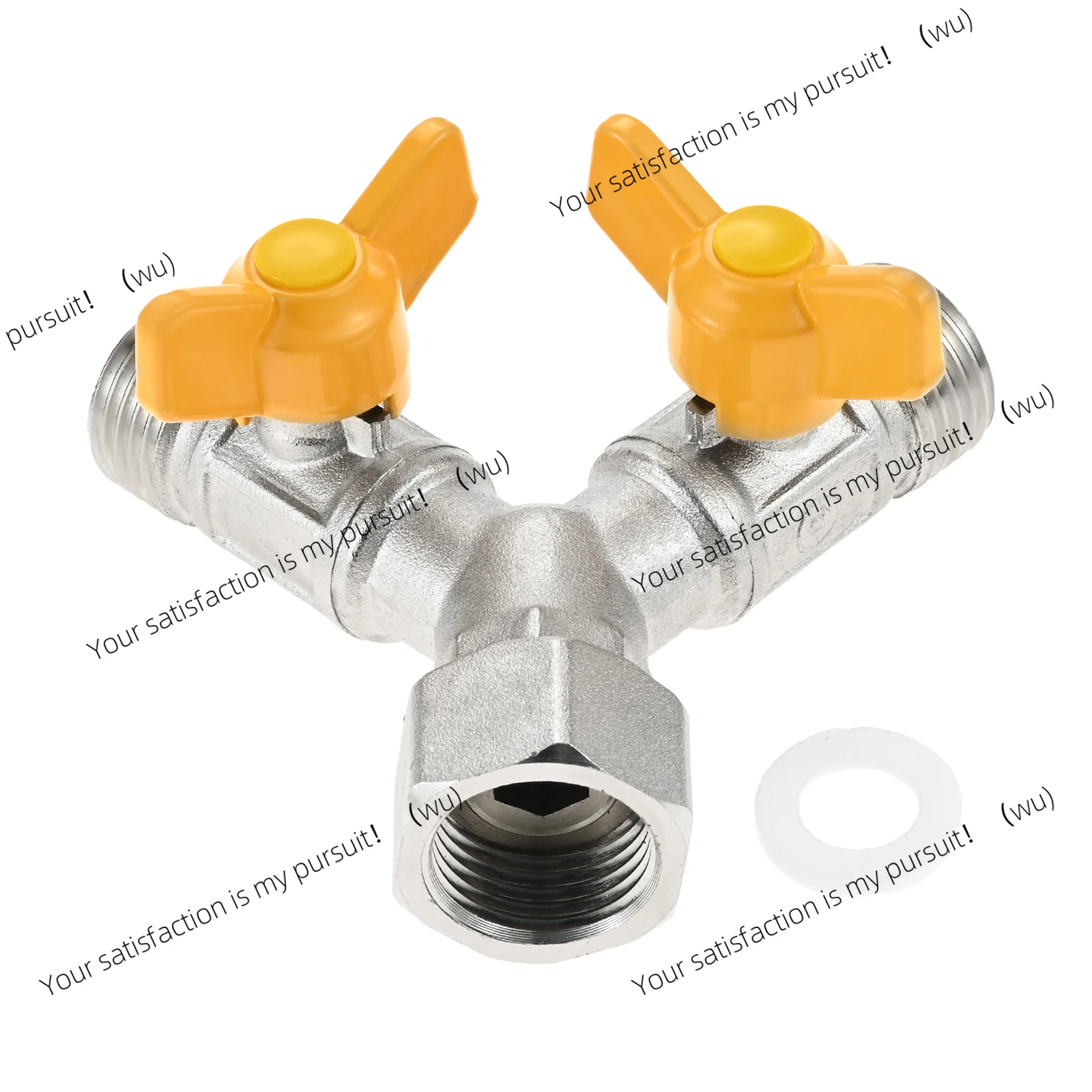 1 Pc Y-type Dual Male Threaded 3-way Switching Valve 2 Branch Faucet Branch Stop Plumbing Joints Branch Faucet Connector