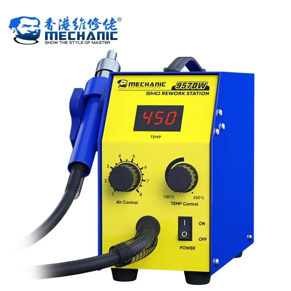 Rework Station MECHANIC 957DW Two-scroll Hot Air Gun for Heating Main Board Tin Solder Repair Desoldering Station SMD