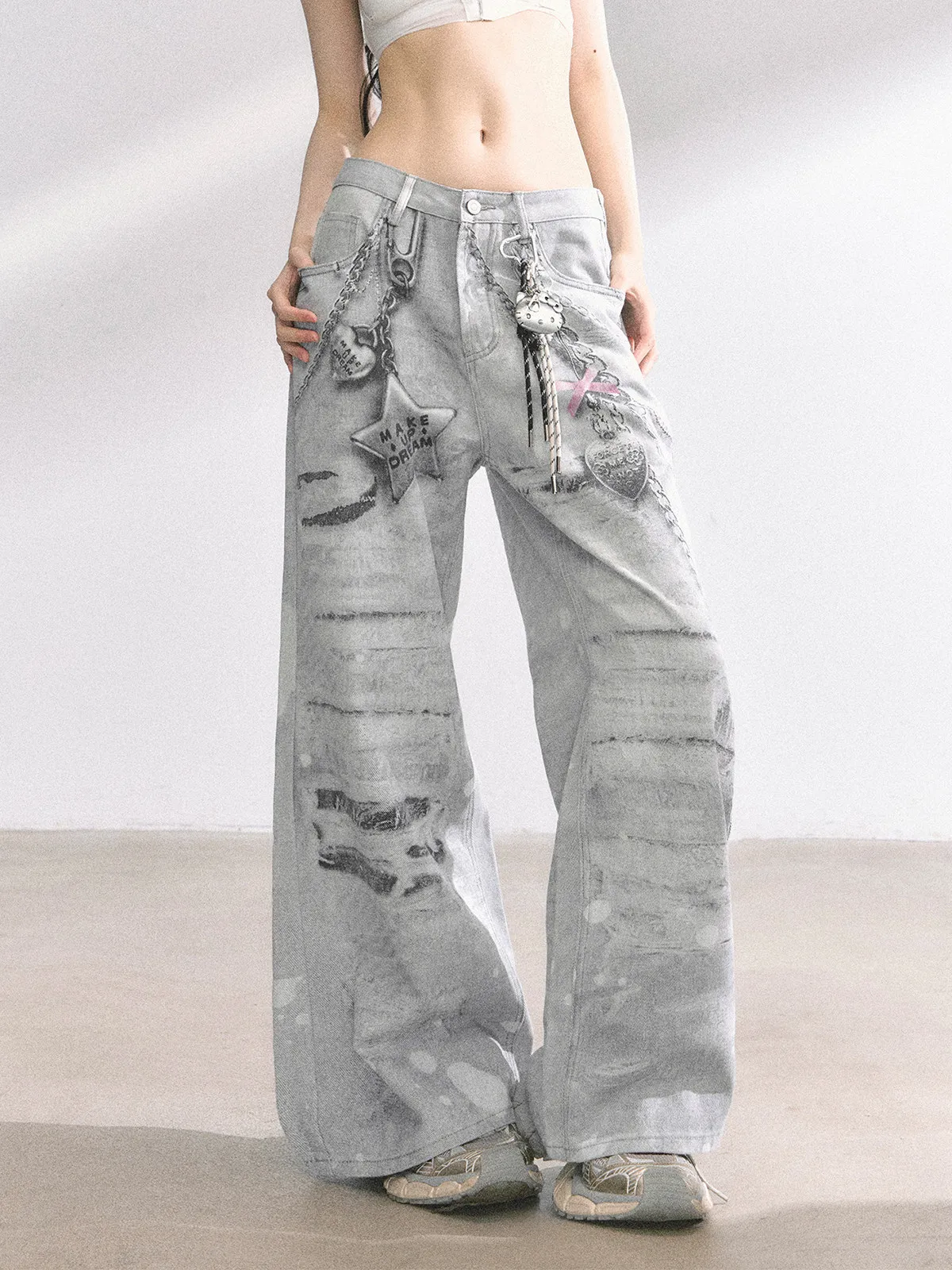 

Джинсы AOMALM Cool Straight Leg High Street: женские летние свободные джинсы с низкой посадкой, на молнии, повседневные, удлиненные