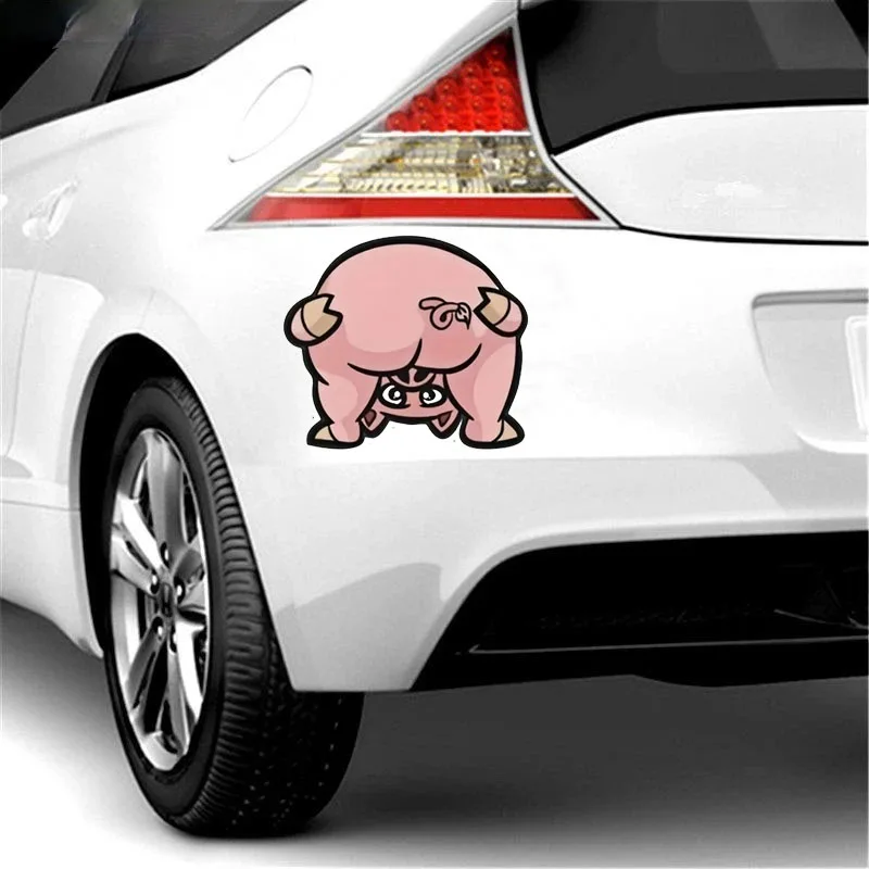 

Car Vinyl Decal Cartoon Pig Sticker Waterproof Removable for Car Motorcycle Laptop Auto Body Decoration
