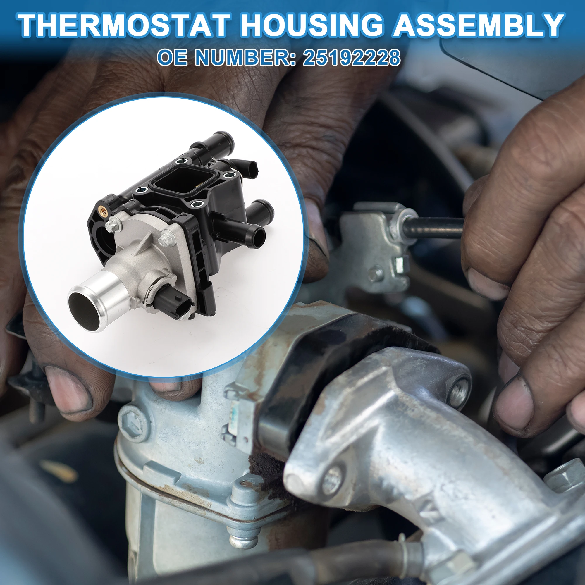 

Корпус термостата охлаждающей жидкости двигателя X Autohaux в сборе для Chevy Cruze 1.8L 2011-2016