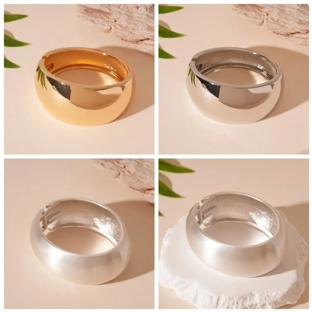 سبيكة واسعة مفتوحة الإسورة الذهب والفضة الأقلية تصميم الكفة أساور مجوهرات اكسسوارات مبالغ فيها مبالغ فيها سوار هدية #5