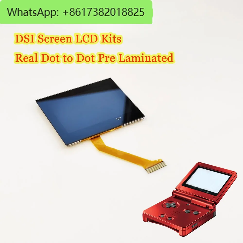 2023 DSI V3 Pre-Laminated LCD Screen Kits for GBA SP Real Physical Point to Point DSI Highlight Brightness LCD Kits For GBASP