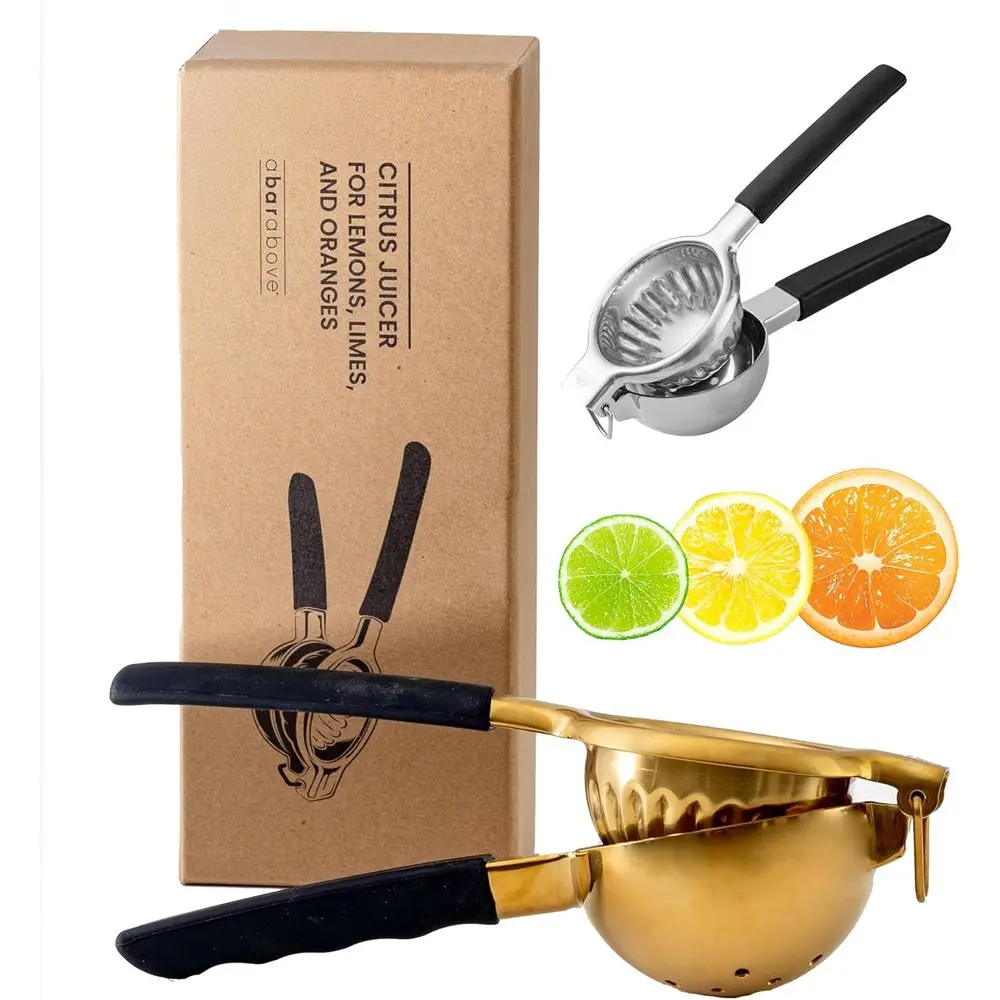 

Heavy Duty Stainless Steel Citrus Juicer for Cocktails, Fruit Juice Pro for Lemons, Limes, and Oranges, Manual Squeezer for Bart