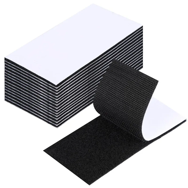 1 Roll of Extra Strong Double Sided Sticker, 25m, Self-Adhesive Hook Loop for Fabric Mosquito Net Window Frame (Black)