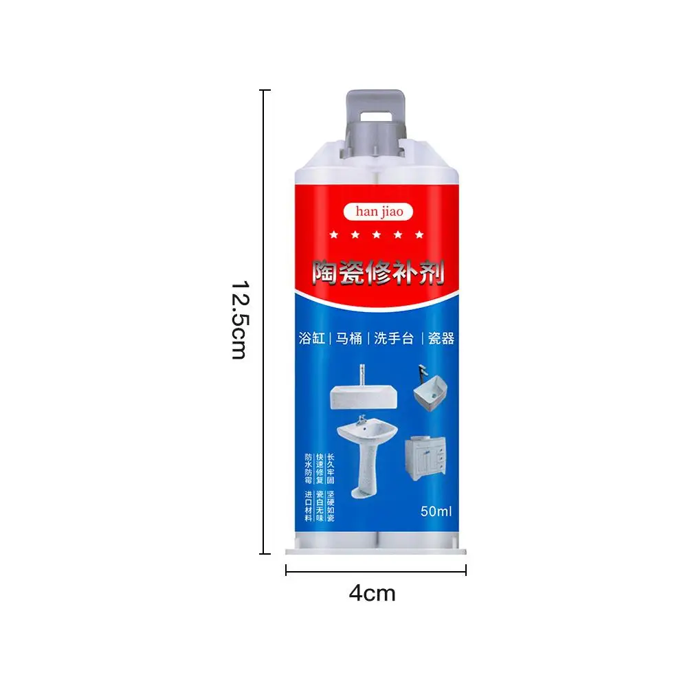 50ml Tile And Ceramic Glaze Repair Paste Fix Tub Chips Sink Cracks with Super Adhesion for Porcelain Ceramic Enamel quick-drying