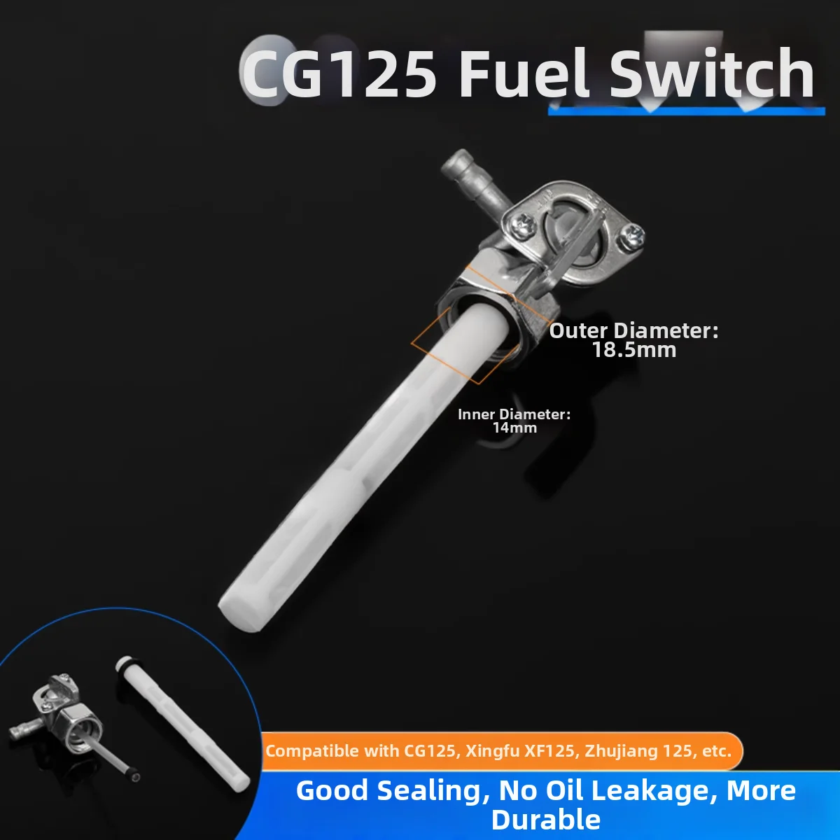

Motorcycle fuel tank switch, suitable for CG125, Zhuhai ZJ125 fuel tank switch, and XF125 fuel tank valve switch