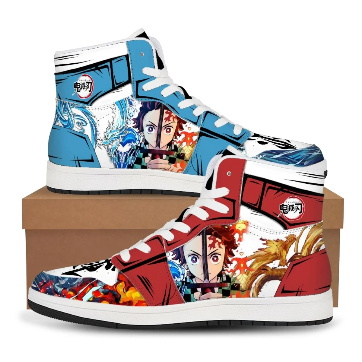 Demon Slayer Kimetsu No Yaiba Sneakers Basketbal Anime Mode Herenschoenen Damesschoenen Unisex Casual Schoen Aangepast Vakantiecadeau