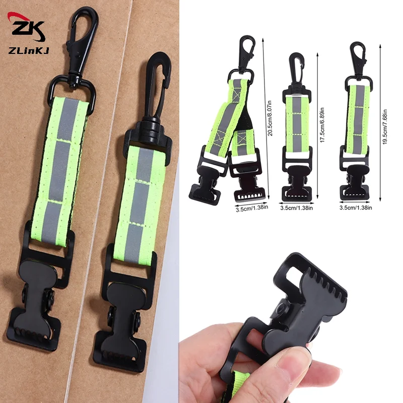 (ZYDD01) 1Pcs Firefighter Glove Clip Reflective Nylon Webbing Strap Portable Hanging Glove Keeper Tool Bag Glove Holder
