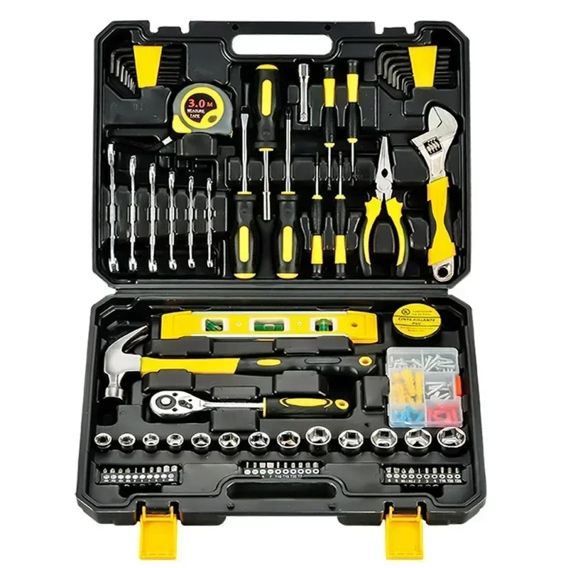 Home Tool Set for Home Repair Tool Set Household Tool Kits With Screwdrivers Pliers Hammer Utility Knife Box