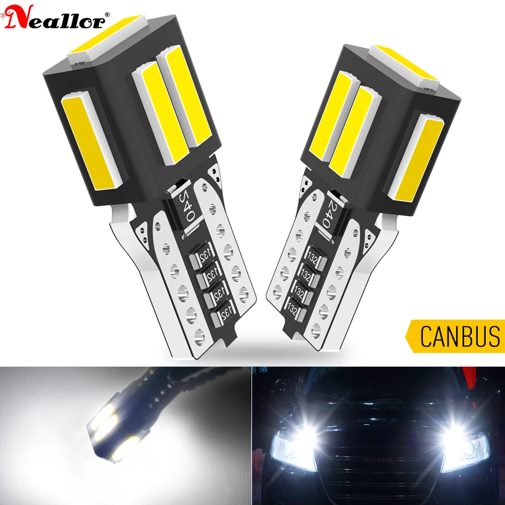 A pack T10 W5W LED Light Canbus Error Free 194 168 Auto Interior Lamp License Number Plate Parking Side Position Light White Red