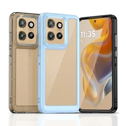 Transparent Colorful TPU Case for Motorola Moto Edge 2024 50 Pro Neo Protective Cover For Edge 40 50 Ultra Shockproof Back Cover