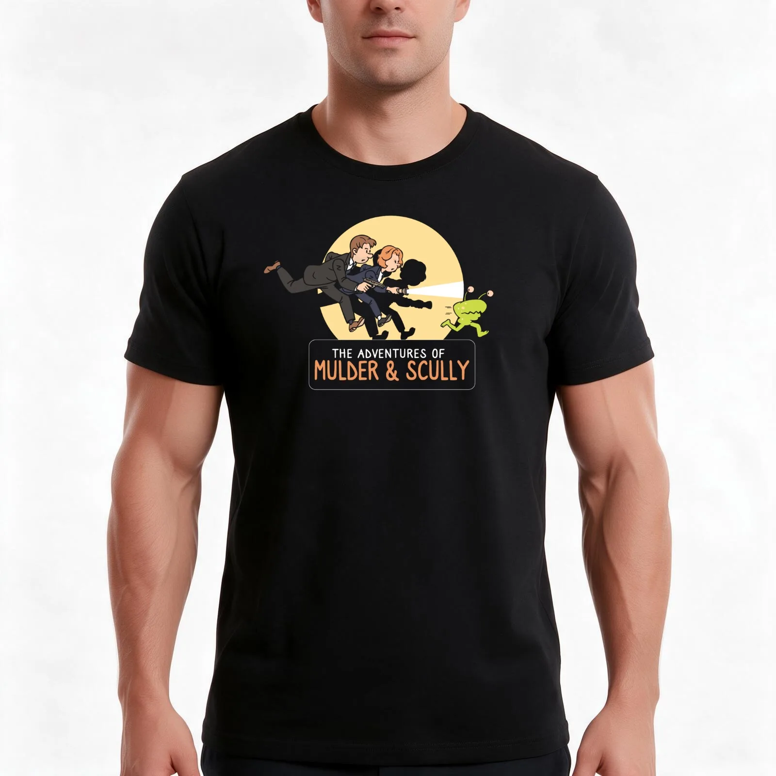 The Adventures of Mulder and Scully T-Shirt Summer Casual Cotton Tee Oversized Streetwear Tops Vintage Graphic Print