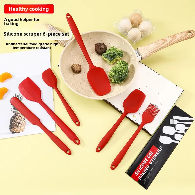 

6pcs/set Silicone Cake Tools Kitchen Bakehouse Cream Spatula Bbq Brush Set Kitchenware Cake Baking Set Tools