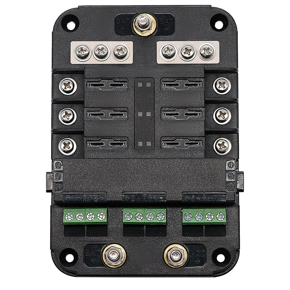 صندوق 10-24 فولت السيارات المزدوجة قطع الغيار تنصهر لوحة التوزيع 12 فولت البحرية محطة حامي الدائرة حامل السيارات كتلة البحرية فيوز