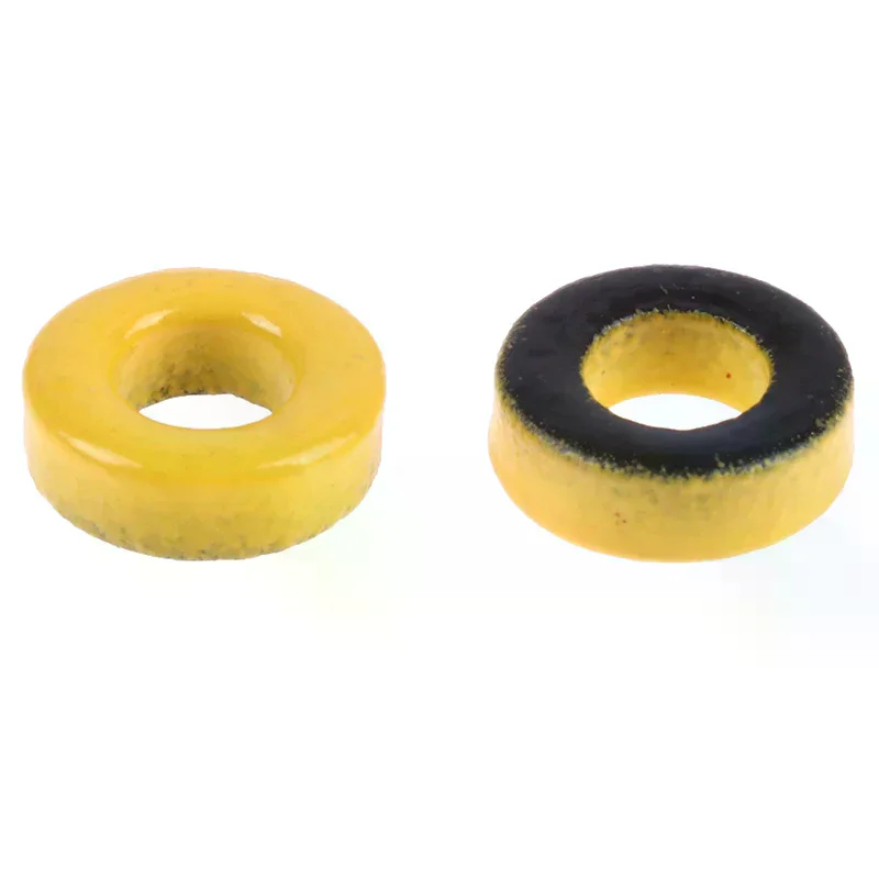 T37-6 Iron Powder Cores 9.5*5.2*3.3mm AL=3.0nH/N2 8.5uo Iron Dust Core Ferrite Toroid Core Coating Yellow Gray