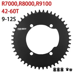 Pass Quest 110 BCD Chainring 110bcd dish 54 54T road bike chainwheel for Shimano 105 R7000 R8000 R9100 single speed chain ring