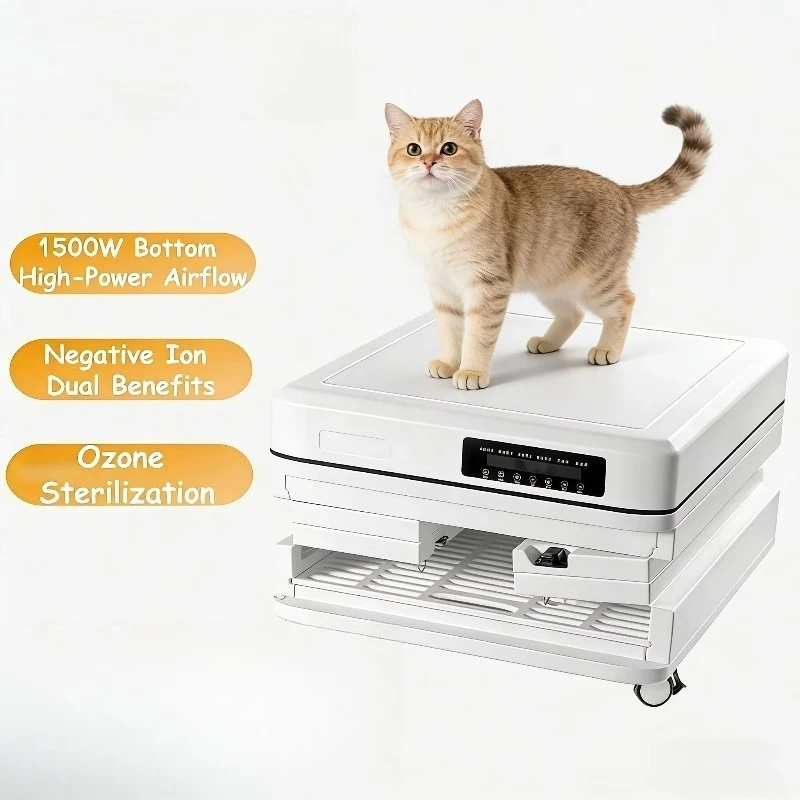 

100L Foldable Ozone Sterilization Pet Hair Dryer Box Modern Luxury Smart Pet Dryer Cat Dog Portable Blower Dryer Box with Charge