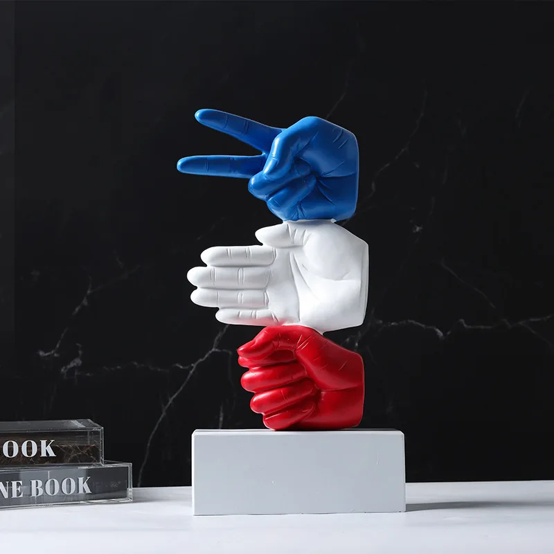 Fun scissors, stone cloth, fabric, gesture decoration, TV cabinet, bedroom wine cabinet, bookshelf, aesthetic decoration