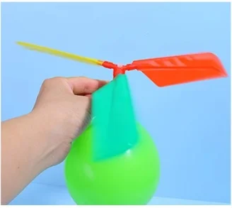 5PCS Propeller Balloon Helicopter DIY Flying Toy With Whistle Outdoor Activity Party Ornament Festival Present