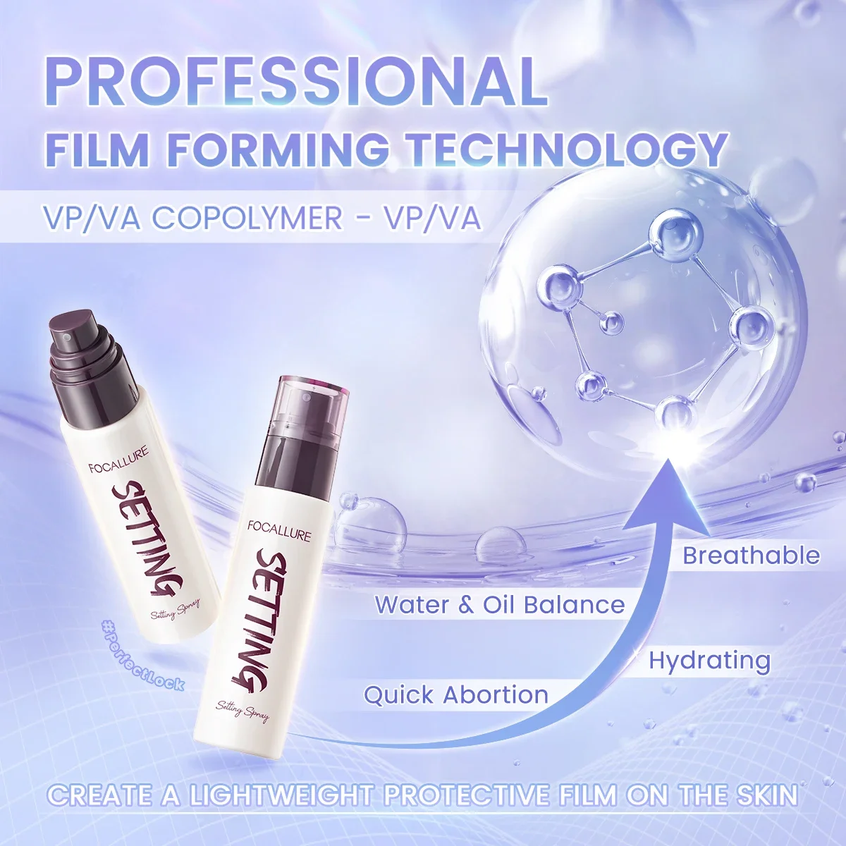 Nebbia fissante spray fissante per il trucco per il controllo dell'olio della pelle secca grassa viso idratante a lunga durata