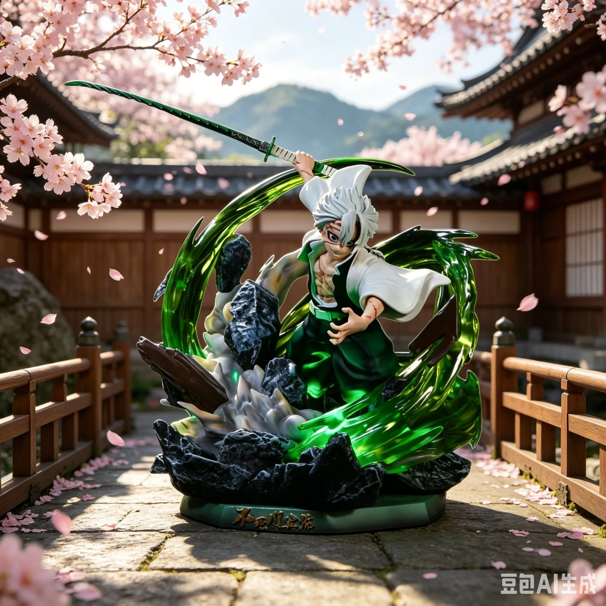 

Demon Slayer Sanemi Shinazugawa Gk Figure Pvc Led Light Up Anime Statue Collectible Model Desktop Decoration For Anime Fans